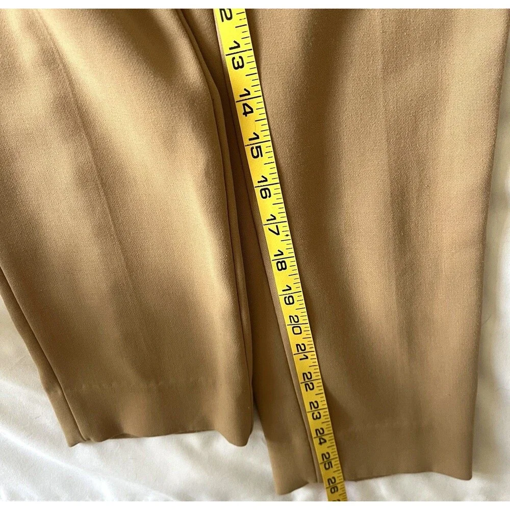 J. Crew Cameron Ankle Pants Tan Camel SZ 4 Slim Crop Career Four-Season Stretch